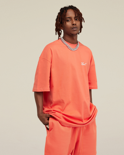 SALMON TEE Vault Drop – t-shirt boxy fit oversized saumon coton premium streetwear unisex