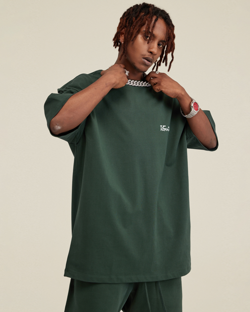 CACTUS Set Vault Drop – ensemble coordonné matching set boxy tee + short baggy vert cactus streetwear