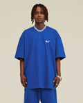 BLUE Set Vault Drop – ensemble coordonné matching set boxy tee + short baggy bleu coton streetwear