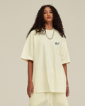BEIGE Set Vault Drop – ensemble coordonné matching set boxy tee + short baggy beige coton streetwear