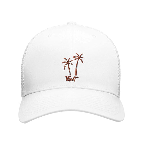 Vault Drop Casquette Trucker Blanche vue de face snapback streetwear